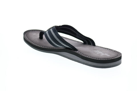 Clarks Lacono Post 26139852 Mens Gray Canvas Flip-Flops Sandals Shoes