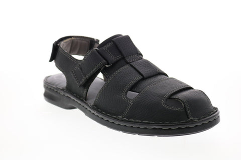 Clarks Malone Cove 26139867 Mens Black Leather Strap Sport Sandals Shoes