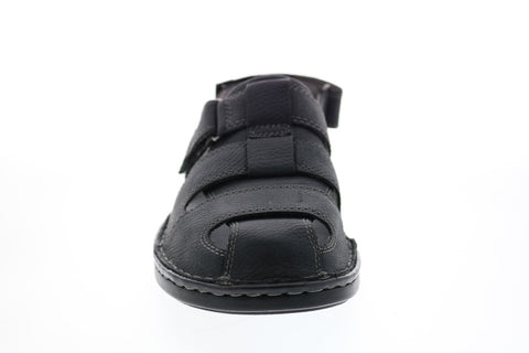 Clarks Malone Cove 26139867 Mens Black Leather Strap Sport Sandals Shoes