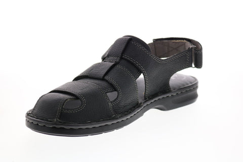 Clarks Malone Cove 26139867 Mens Black Leather Strap Sport Sandals Shoes