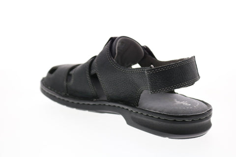 Clarks Malone Cove 26139867 Mens Black Leather Strap Sport Sandals Shoes