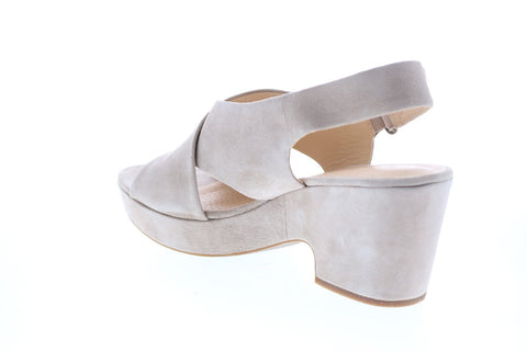 Clarks Maritsa Lara 26140120 Womens Gray Suede Slingback Sandals Shoes
