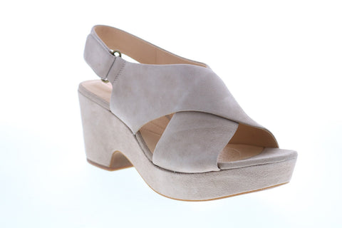 Clarks Maritsa Lara 26140120 Womens Beige Suede Slingback Sandals Shoes