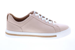 Clarks Un Maui Lace 26140167 Womens Pink Leather Lifestyle Sneakers Shoes