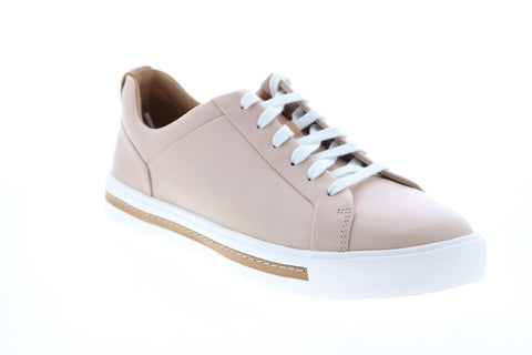 Clarks Un Maui Lace 26140167 Womens Pink Leather Lifestyle Sneakers Shoes