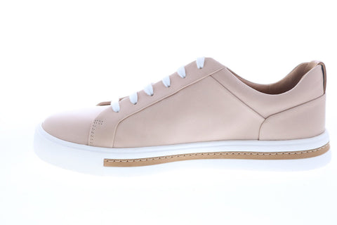 Clarks Un Maui Lace 26140167 Womens Pink Leather Lifestyle Sneakers Shoes