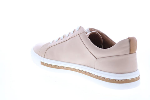 Clarks Un Maui Lace 26140167 Womens Pink Leather Lifestyle Sneakers Shoes