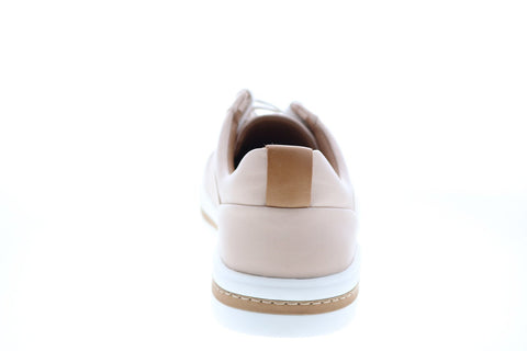 Clarks Un Maui Lace 26140167 Womens Pink Leather Lifestyle Sneakers Shoes