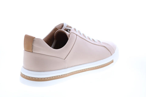 Clarks Un Maui Lace 26140167 Womens Pink Leather Lifestyle Sneakers Shoes