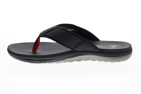 Clarks Step Beat Dune 26140268 Mens Black Canvas Flip-Flops Sandals Shoes