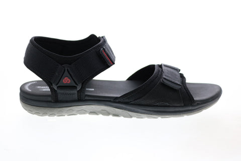 Clarks Step Beat Sun 26140269 Mens Black Canvas Sport Sandals Sandals Shoes 