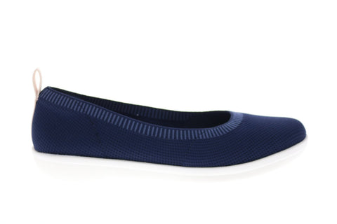 Clarks Ayla Paige 26140283 Womens Blue Canvas Slip On Ballet Flats Shoes