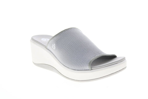 Clarks Step Cali Bay 26140731 Womens Gray Mesh Slip On Slides Sandals Shoes