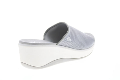 Clarks Step Cali Bay 26140731 Womens Gray Mesh Slip On Slides Sandals Shoes