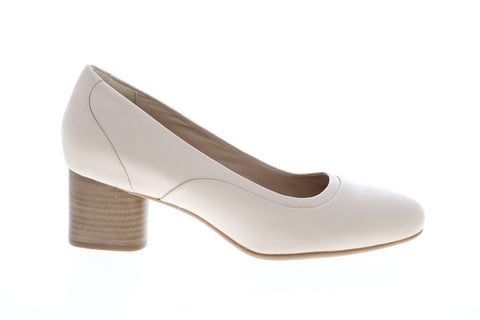 Clarks Un Cosmo Step 26140965 Womens Pink Leather Slip On Pumps Heels Shoes