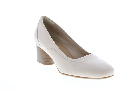 Clarks Un Cosmo Step 26140965 Womens Pink Leather Slip On Pumps Heels Shoes