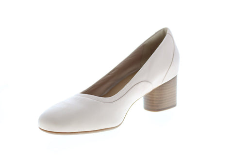 Clarks Un Cosmo Step 26140965 Womens Pink Leather Slip On Pumps Heels Shoes