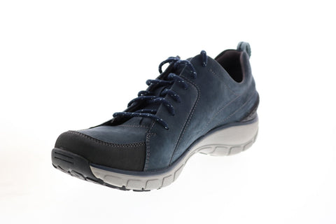 Clarks Wave Go 26140972 Womens Blue Wide Nubuck Lifestyle Sneakers Shoes