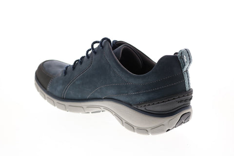 Clarks Wave Go 26140972 Womens Blue Wide Nubuck Lifestyle Sneakers Shoes