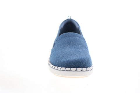 Clarks Step Glow Slip 26141063 Womens Blue Canvas Lifestyle Sneakers Shoes
