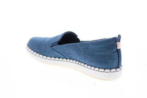Clarks Step Glow Slip 26141063 Womens Blue Canvas Lifestyle Sneakers Shoes