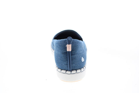 Clarks Step Glow Slip 26141063 Womens Blue Canvas Lifestyle Sneakers Shoes