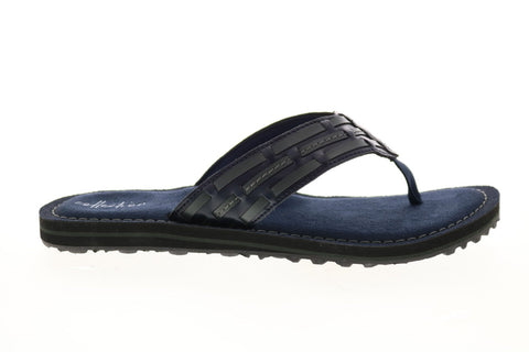 Clarks Fenner Shore 26141152 Womens Blue Synthetic Flip-Flops Sandals Shoes