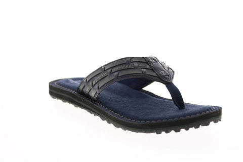 Clarks Fenner Shore 26141152 Womens Blue Synthetic Flip-Flops Sandals Shoes
