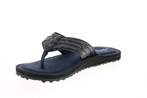 Clarks Fenner Shore 26141152 Womens Blue Synthetic Flip-Flops Sandals Shoes