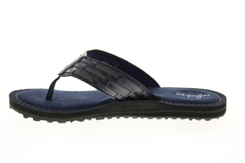 Clarks Fenner Shore 26141152 Womens Blue Synthetic Flip-Flops Sandals Shoes