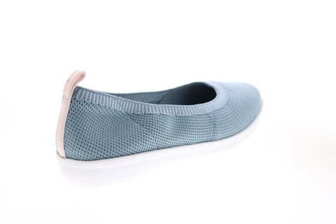 Clarks Ayla Paige 26141469 Womens Blue Gray Canvas Slip On Ballet Flats Shoes