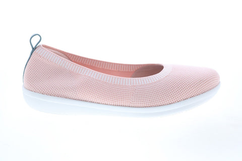 Clarks Ayla Paige 26141471 Womens Pink Wide Canvas Slip On Ballet Flats Shoes