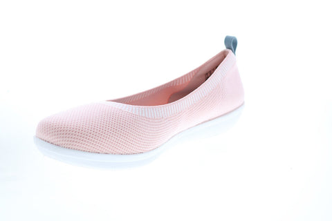 Clarks Ayla Paige 26141471 Womens Pink Wide Canvas Slip On Ballet Flats Shoes