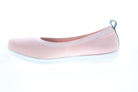 Clarks Ayla Paige 26141471 Womens Pink Wide Canvas Slip On Ballet Flats Shoes