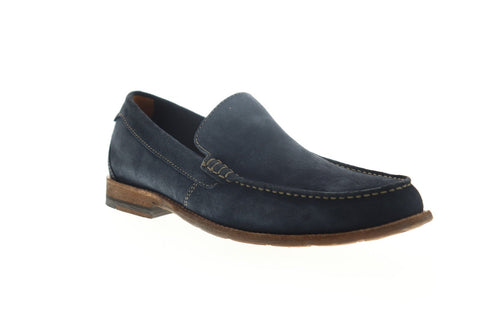 Clarks Pace Barnes 26141547 Mens Blue Suede Casual Slip On Loafers Shoes