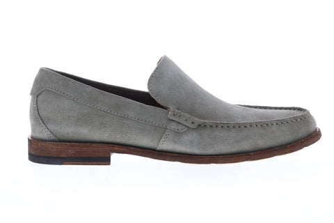 Clarks Pace Barnes 26141548 Mens Gray Suede Casual Slip On Loafers Shoes