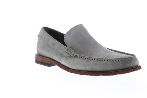 Clarks Pace Barnes 26141548 Mens Gray Suede Casual Slip On Loafers Shoes