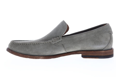 Clarks Pace Barnes 26141548 Mens Gray Suede Casual Slip On Loafers Shoes