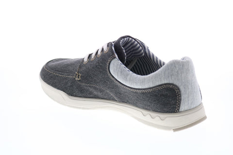 Clarks Step Isle Lace 26141653 Mens Black Canvas Lifestyle Sneakers Shoes