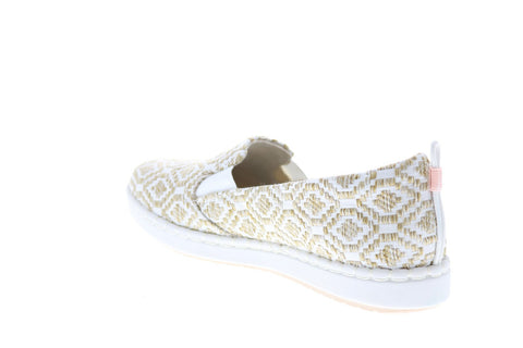 Clarks Step Glow Slip 26141780 Womens Brown Canvas Lifestyle Sneakers Shoes