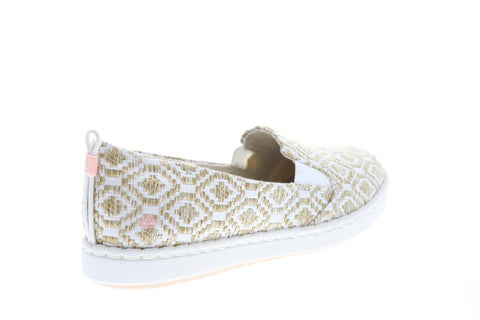 Clarks Step Glow Slip 26141780 Womens Brown Canvas Lifestyle Sneakers Shoes