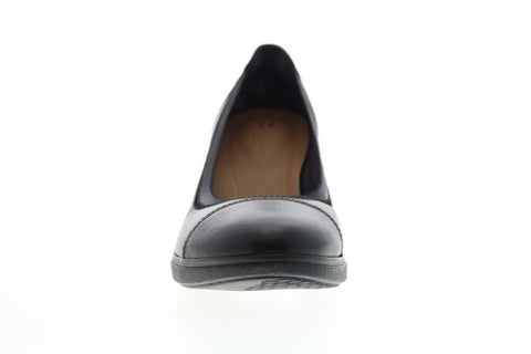 Clarks Un Tallara Liz 26142111 Womens Black Leather Ballet Flats Shoes