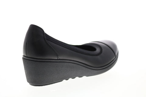 Clarks Un Tallara Liz 26142111 Womens Black Leather Ballet Flats Shoes