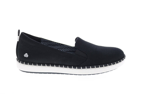 Clarks Step Glow Slip 26142255 Womens Black Canvas Lifestyle Sneakers Shoes