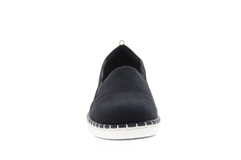 Clarks Step Glow Slip 26142255 Womens Black Canvas Lifestyle Sneakers Shoes