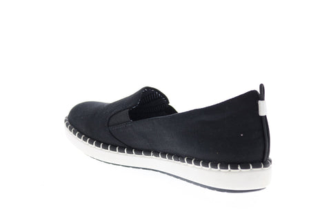 Clarks Step Glow Slip 26142255 Womens Black Canvas Lifestyle Sneakers Shoes