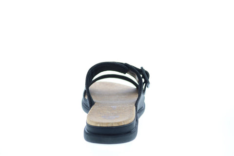 Clarks Step June Tide 26142551 Womens Black Synthetic Hook & Loop Slides Sandals Shoes