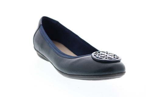 Clarks Gracelin Lola 26142556 Womens Blue Leather Slip On Ballet