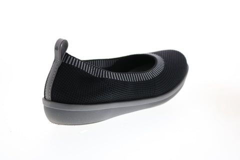 Clarks Ayla Paige 26142613 Womens Black Gray Canvas Slip On Ballet Flats Shoes