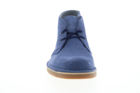 Clarks Bushacre 2 26142802 Mens Blue Suede Lace Up Desert Boots Shoes